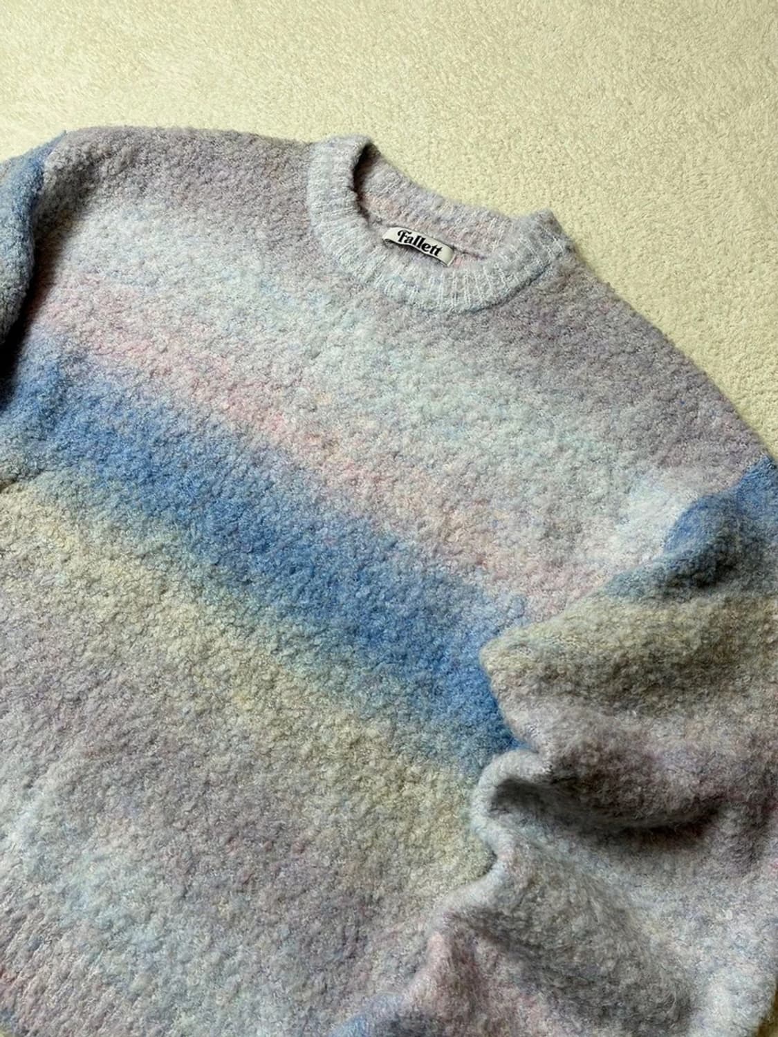 팔렛 FALLETT 24FW 그라데이션 부클 라벤더 니트 PN6399 상품이미지3