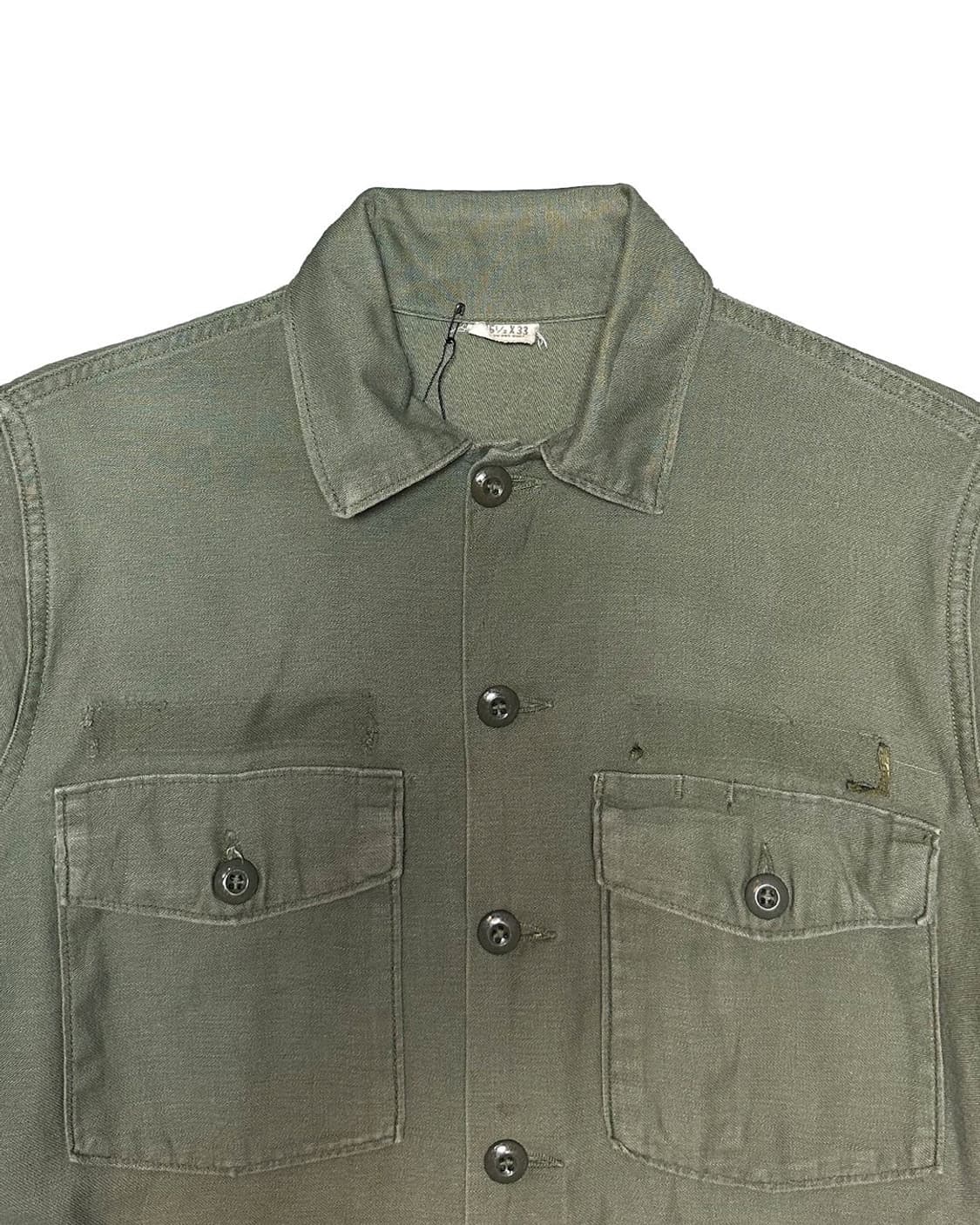 70s Us Army 미군 Og107 샤틴 셔츠 상품이미지3