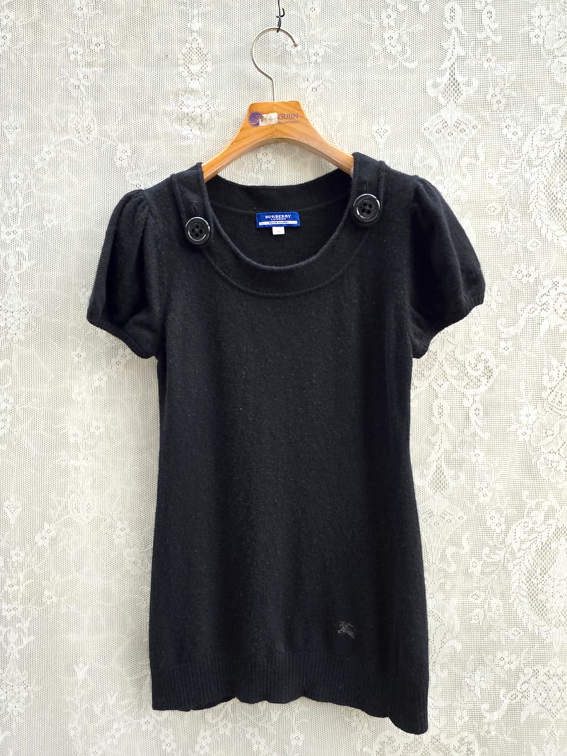 버버리 블루 라벨 반팔니트 케시미어 혼방 상품이미지1
