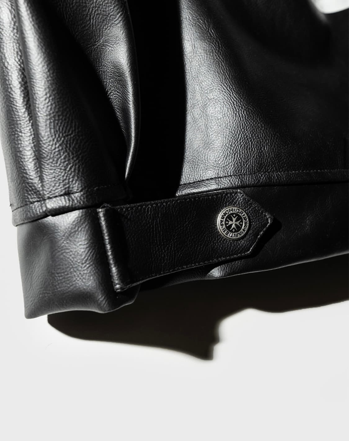 펀치드렁크파티즈 vegan leather rider jacket_블랙 상품이미지4