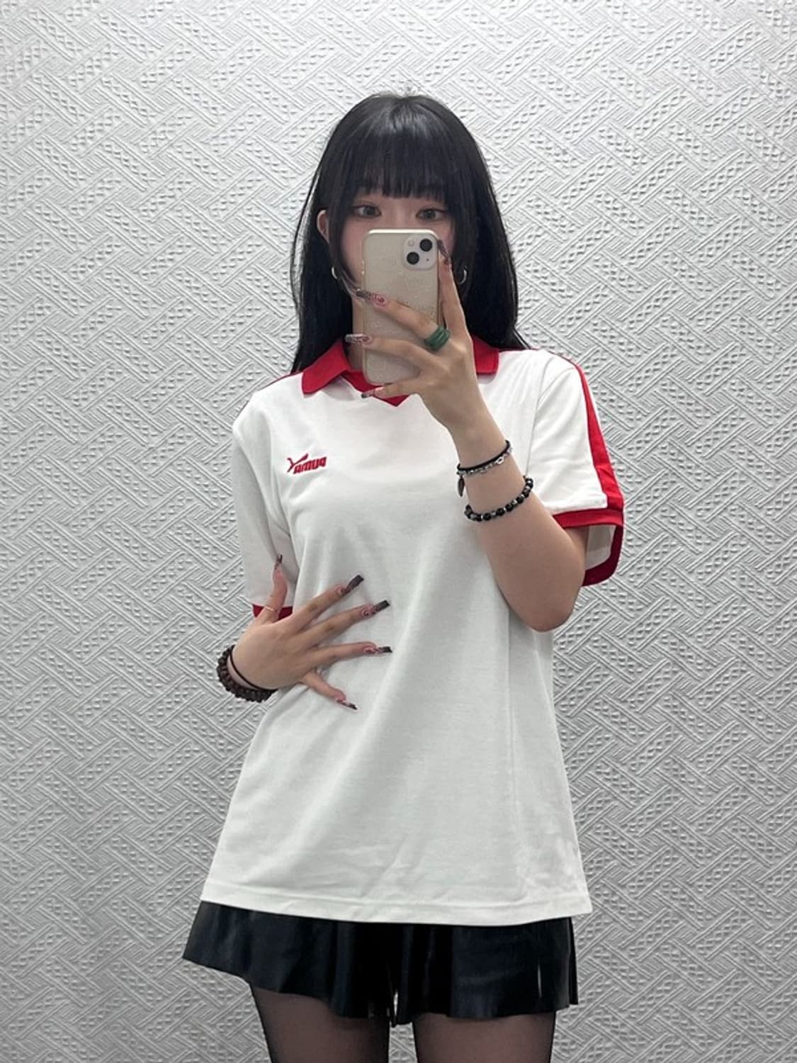 푸마 빈티지 레트로 캐주얼 라인배색 반팔 카라티 L C11890 상품이미지2