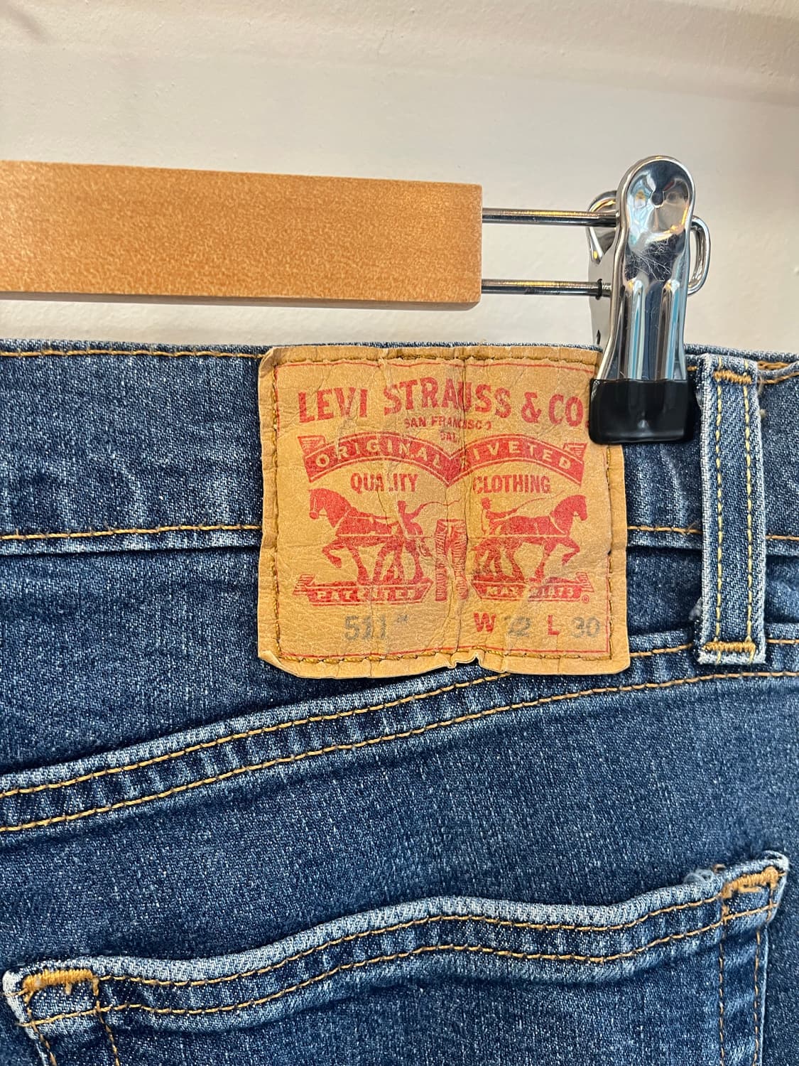 리바이스 511 슬림핏 중청 청바지 (W32 L30) 상태 아주 좋음 상품이미지3