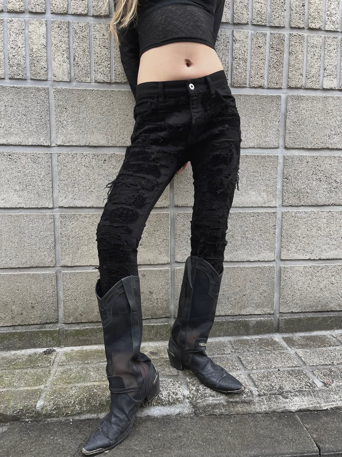 준야 와타나베 18S/S 데미지 디테일 데님진 상품이미지4