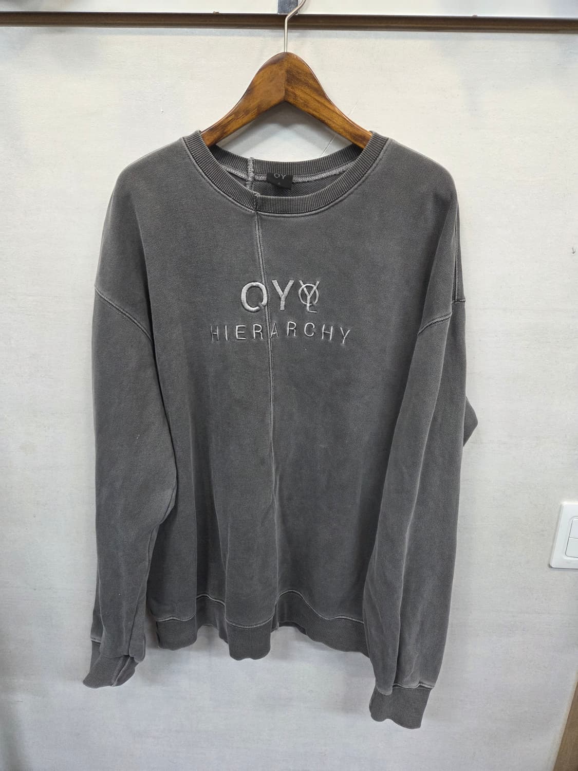 Oy 오버사이즈 절개 피그먼트 맨투맨 xxl 상품이미지1