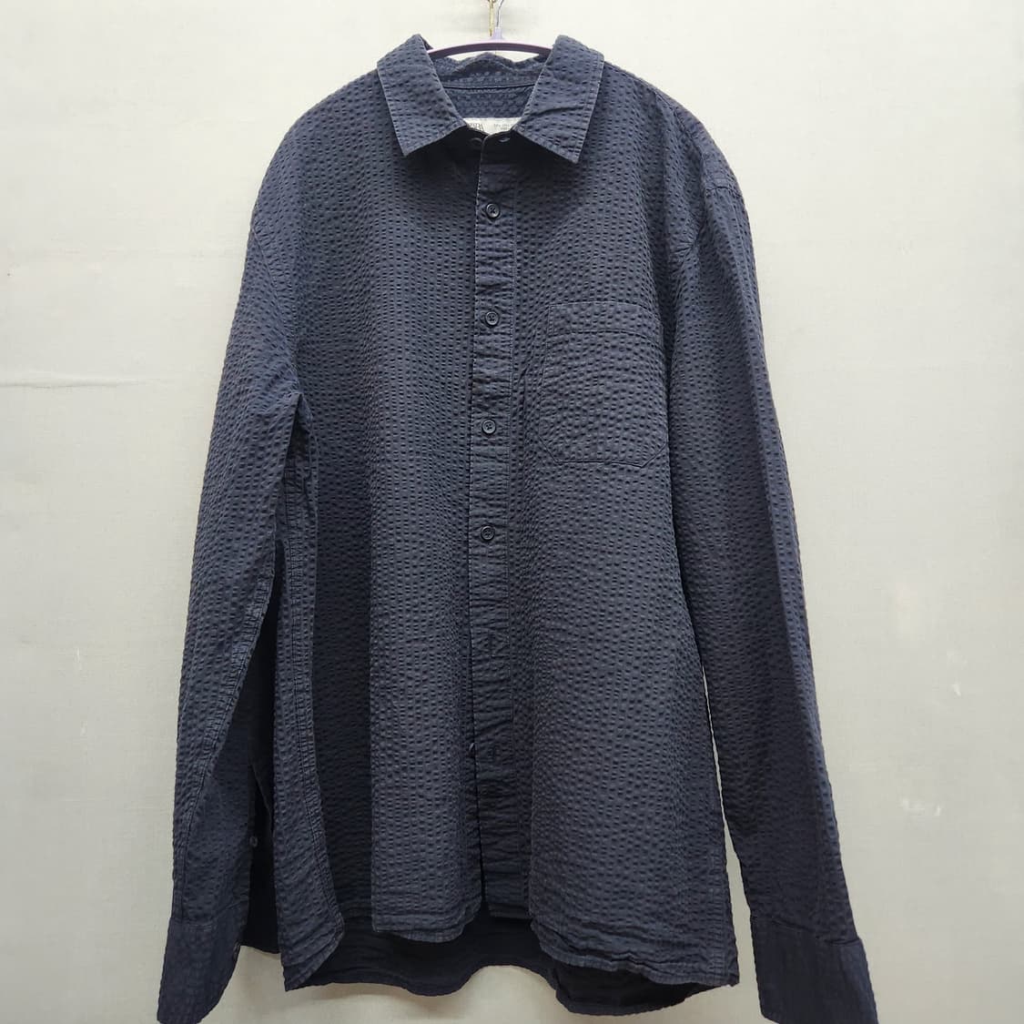 자라 ZARA 원포켓 시어서커 셔츠 L(XL) 상품이미지1