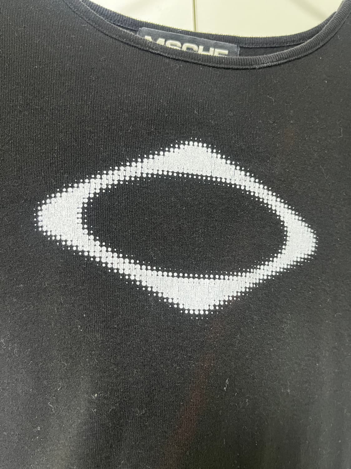 미스치프 롬버스 블러 티셔츠 미니 블랙(M size) 상품이미지4