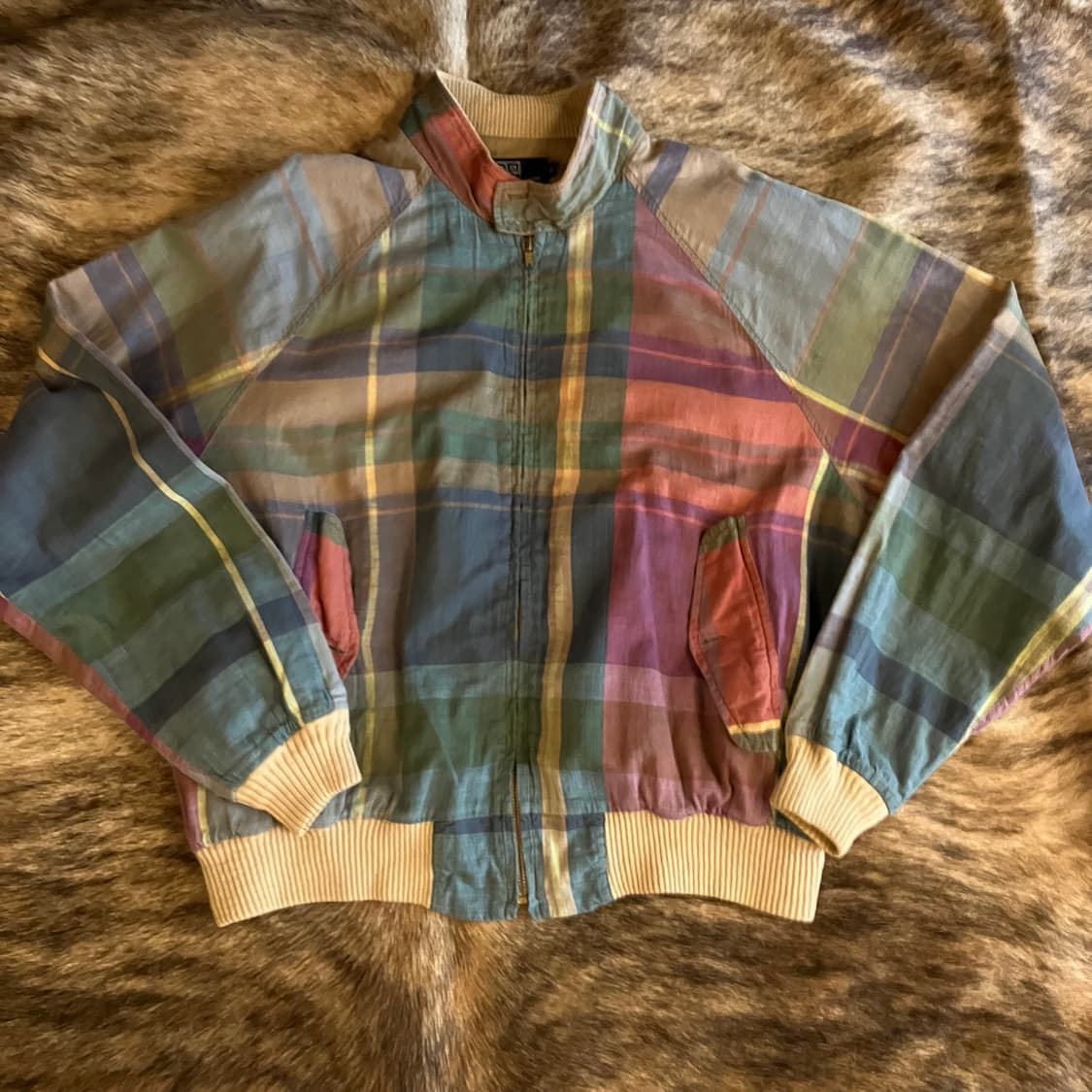 폴로 랄프로렌 마드라스 해링턴 자켓 L 상품이미지1