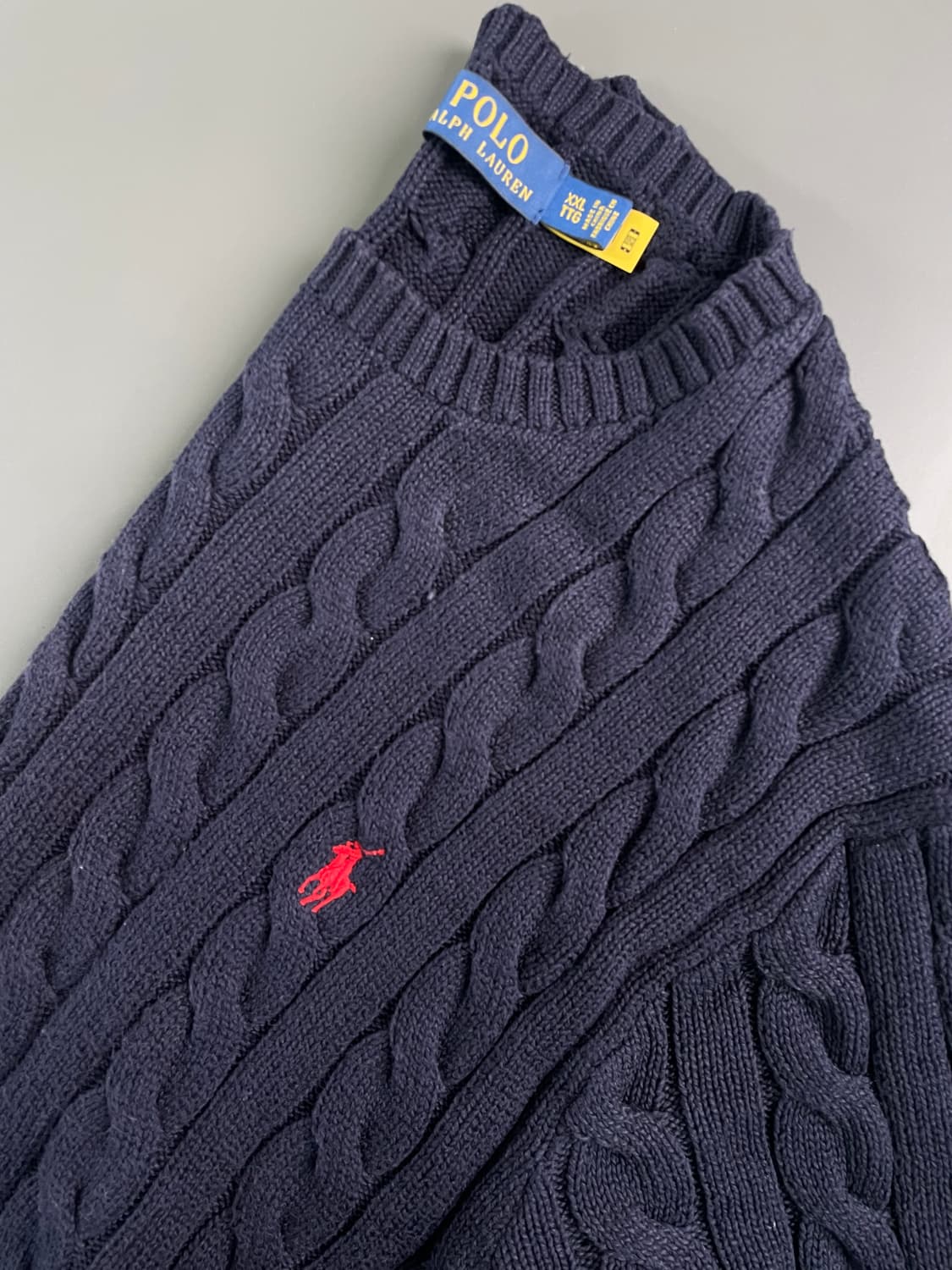 [XXL] 폴로 랄프로렌 코튼 케이블 꽈배기 니트 스웨터 QR인증 상품이미지4
