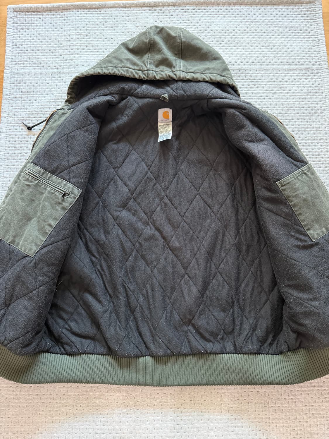 [XXL] 칼하트 j130 샌드스톤 덕 액티브 자켓 모스 상품이미지3