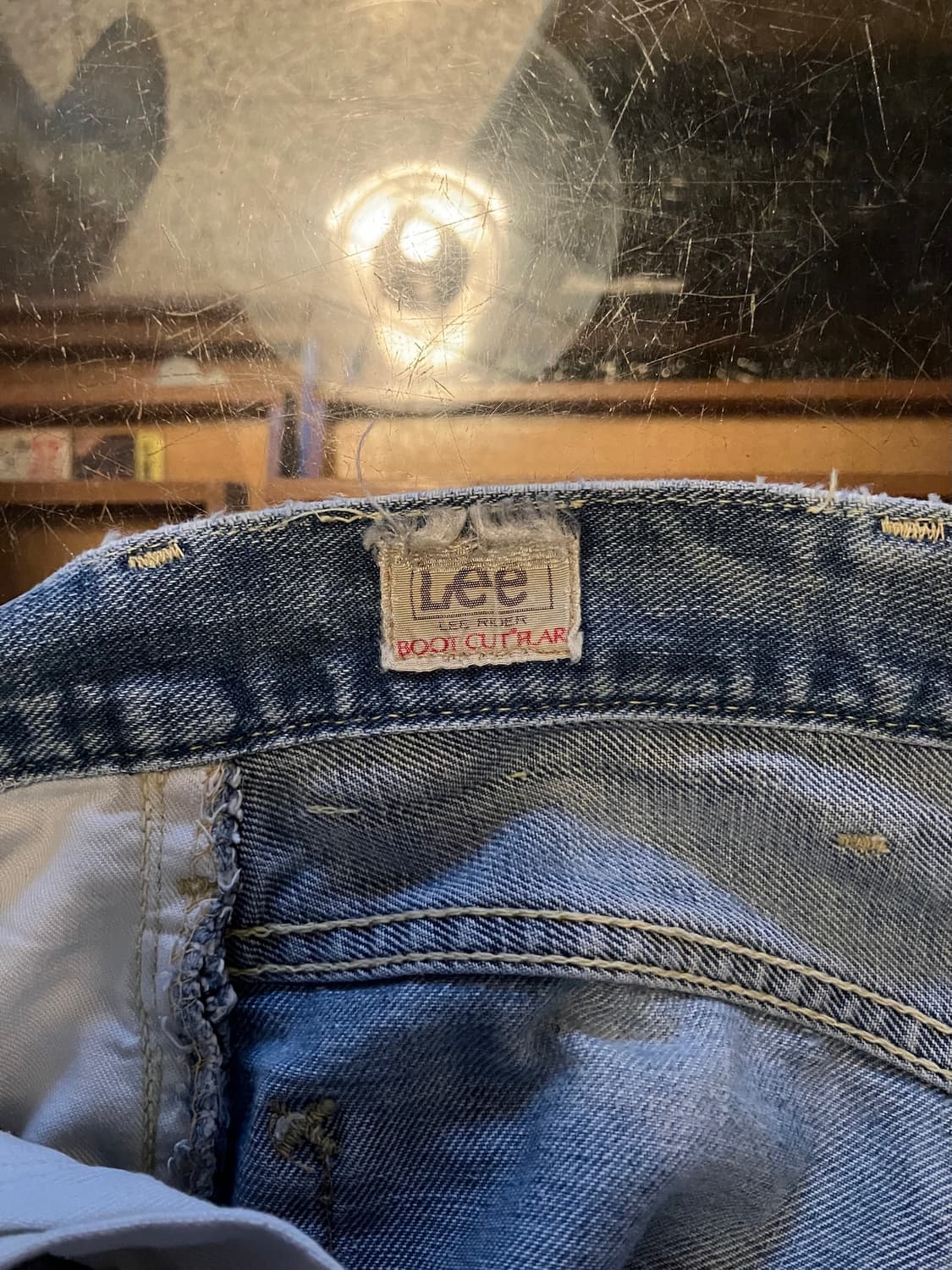 70s USA 빈티지 LEE 리 라이더스 부츠컷 플레어 데님 팬츠 상품이미지9