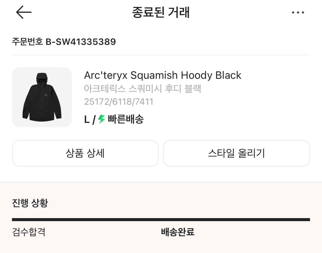 아크테릭스 스쿼미시 후디 블랙 상품이미지3