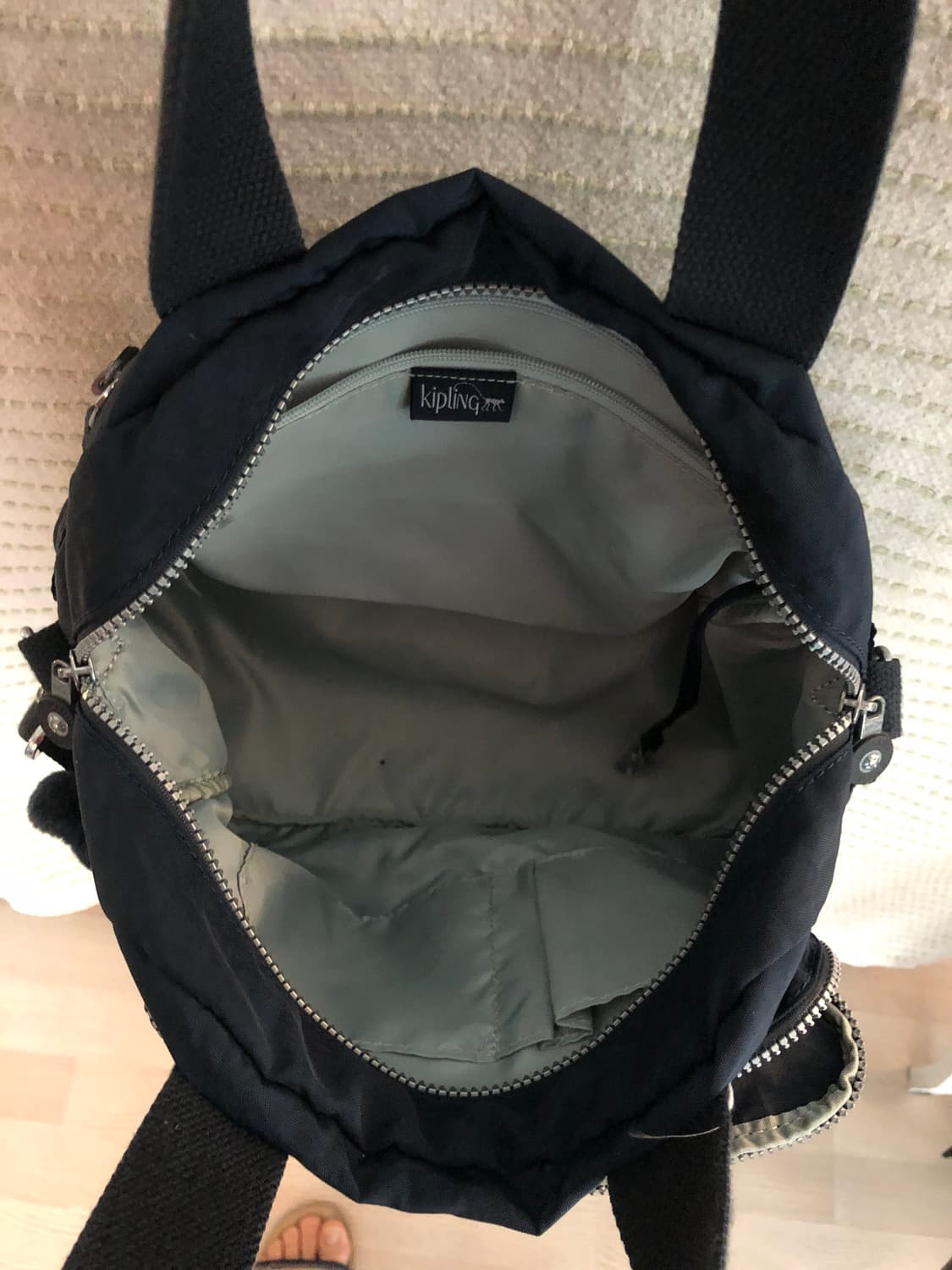 빈티지 키플링 Y2K 네이비 나일론 숄더백 토트백 상품이미지4