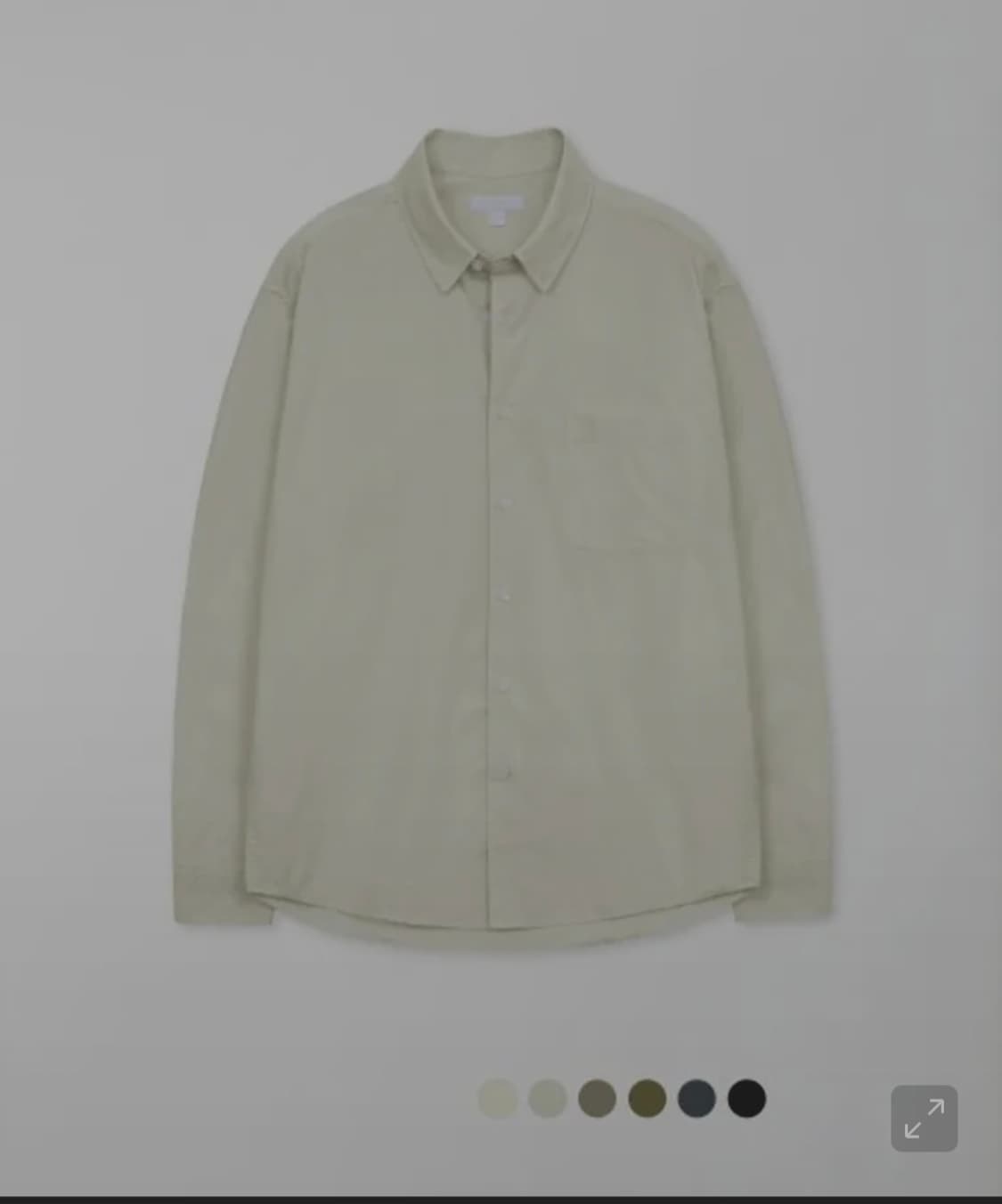 THEY 에센셜 포플린셔츠 M사이즈 민트그레이 상품이미지1