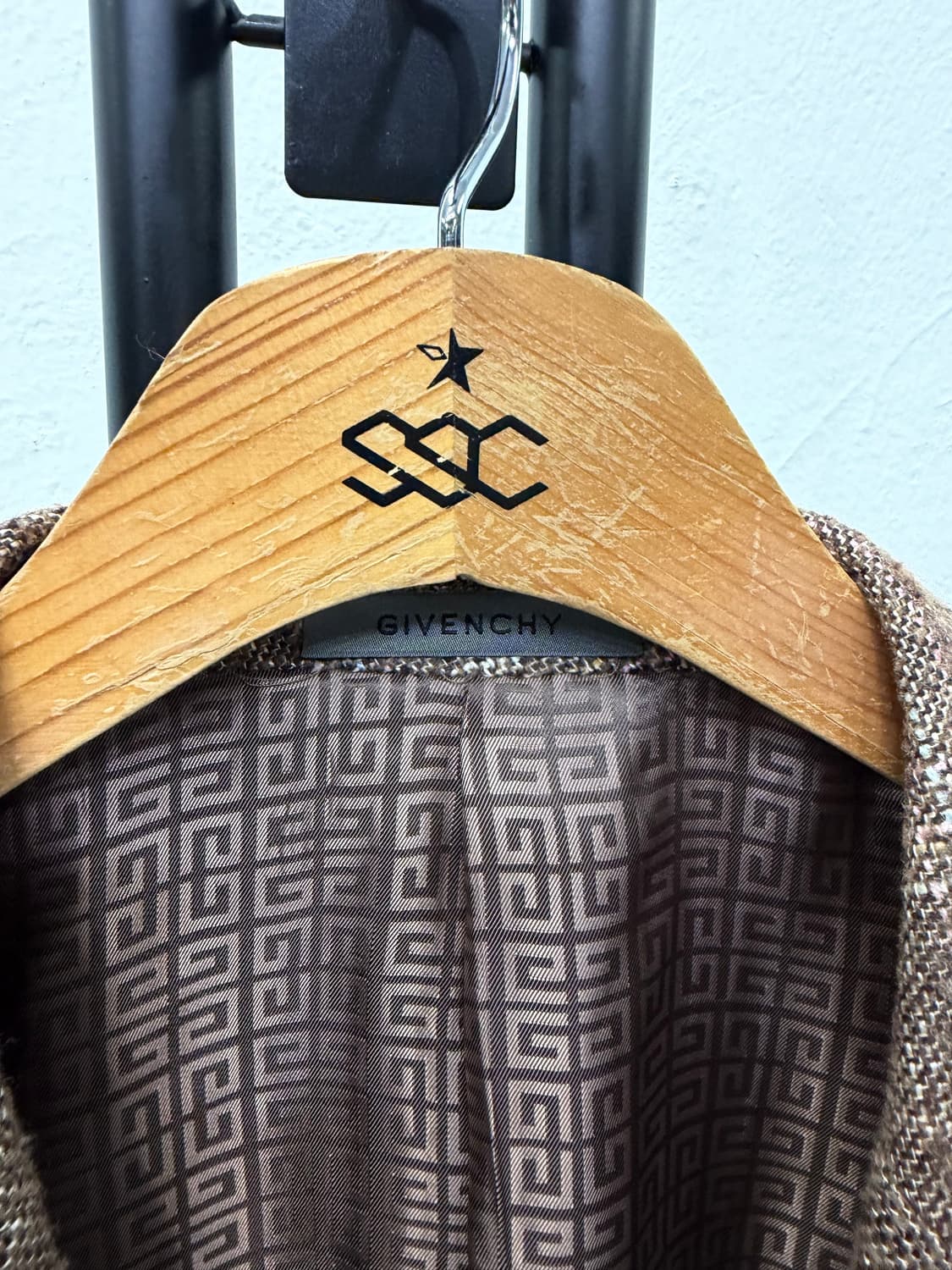 정품) 지방시 브라운 체크 자켓 XXL 상품이미지6