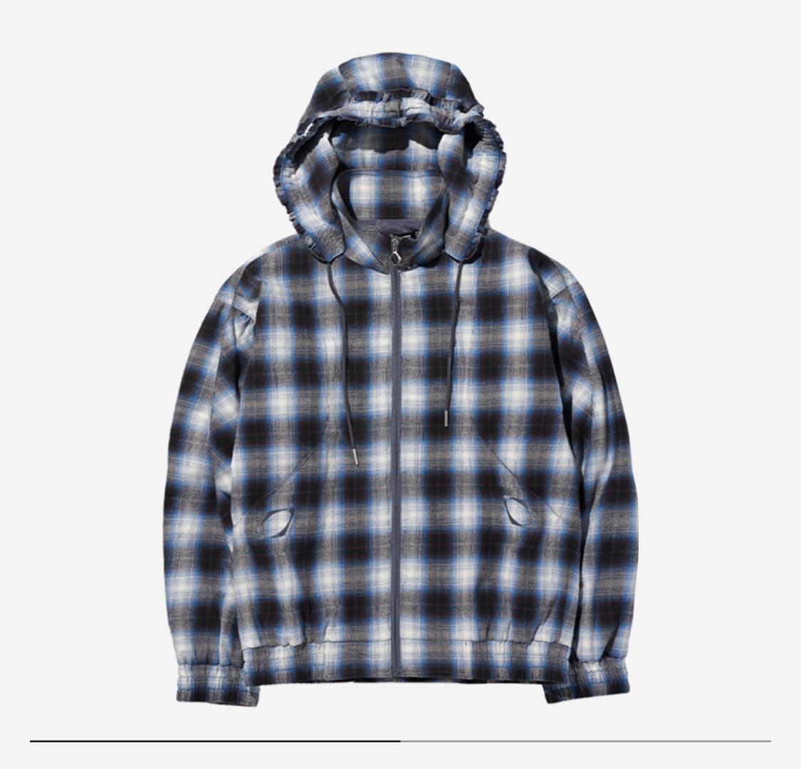 미스치프 보넷 후드 자켓 블루 블랙 L 상품이미지1