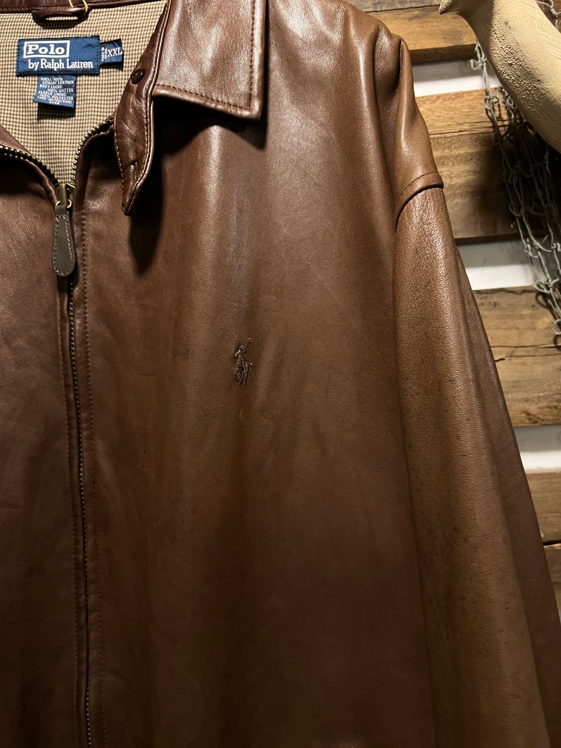 [2XL]폴로 랄프로렌 맥스웰 램스킨 레더 자켓 상품이미지3