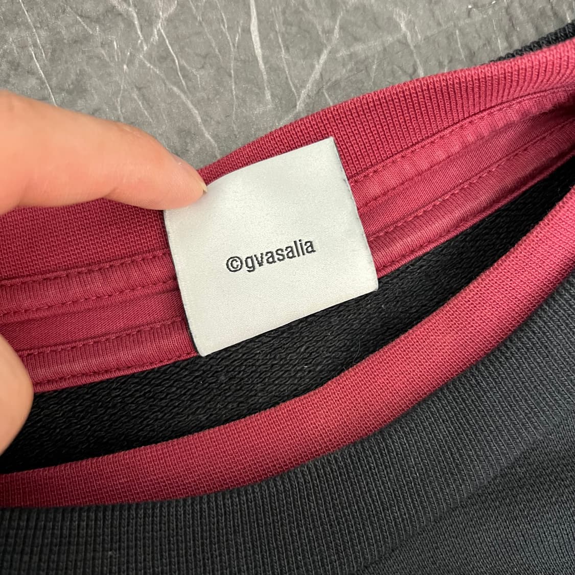 베트멍 더블넥 메이드 인 유럽 스웻 맨투맨 블랙 상품이미지6