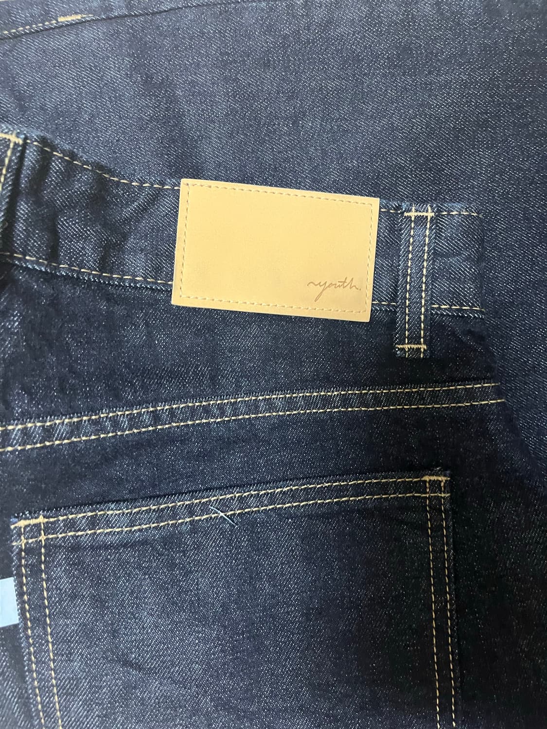 유스 와이드 데님팬츠 원워시 L사이즈 상품이미지3