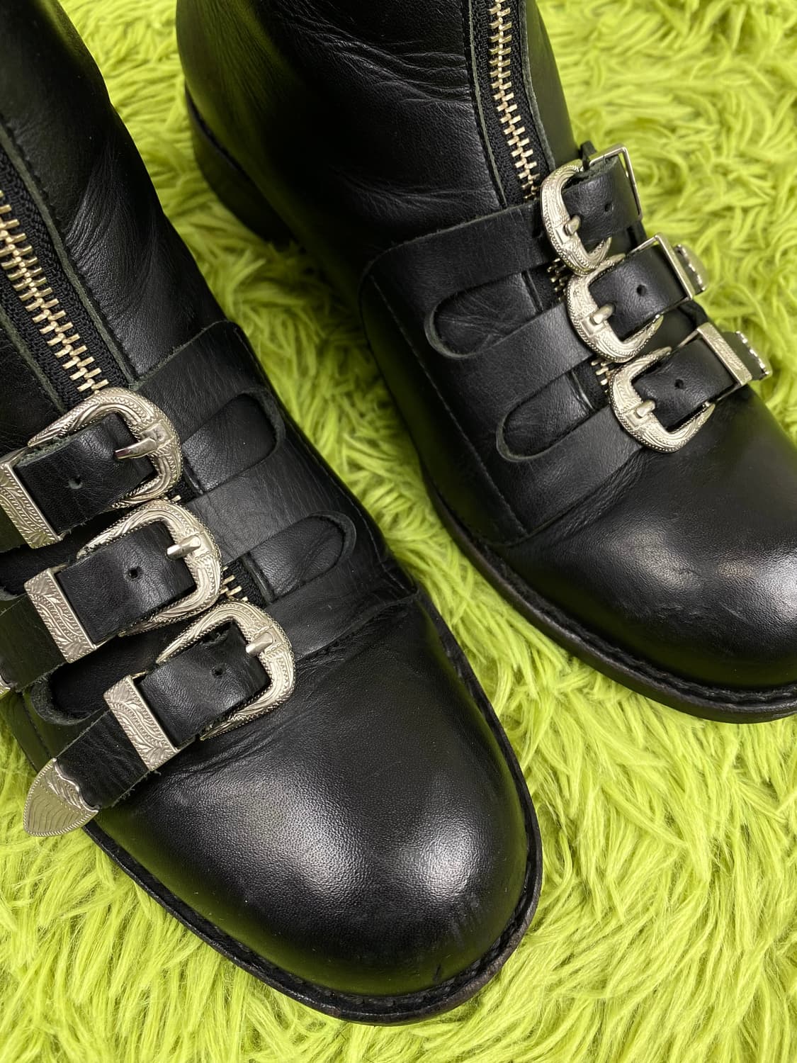 꼼 데 가르송 웨스턴 벨티드 레더 부츠 상품이미지5