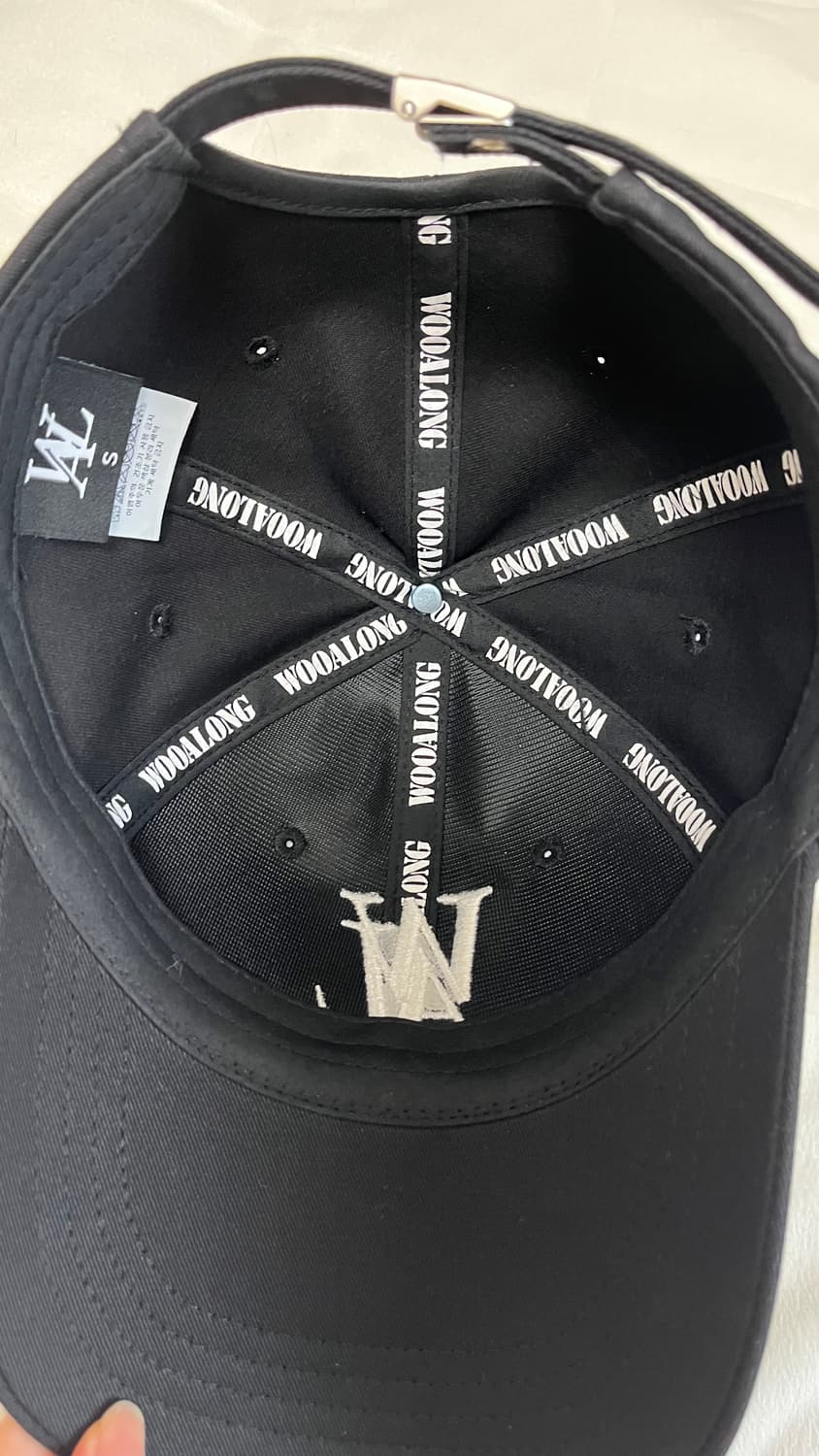 우알롱 시그니처 로고 볼캡-블랙 상품이미지2