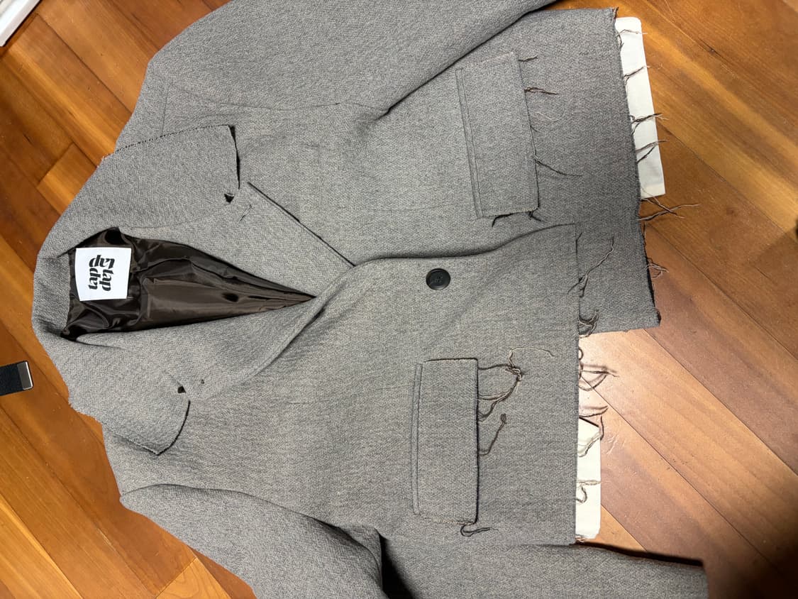 도지 크롭 데미지 자켓 상품이미지1