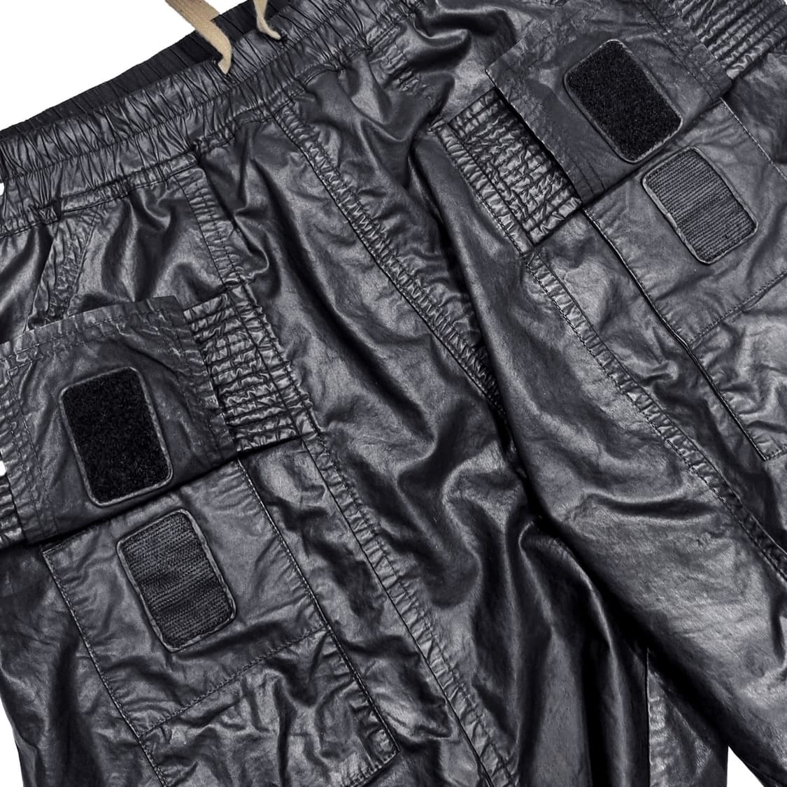 릭오웬스 - 13SS DRKSHDW 크리치 코팅 카고 팬츠 - 블랙 -  상품이미지4