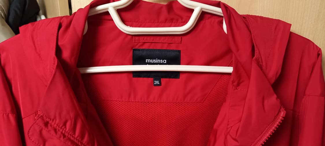 무신사 스탠다드 윈드브레이커 바람막이 레드 2XL 상품이미지2