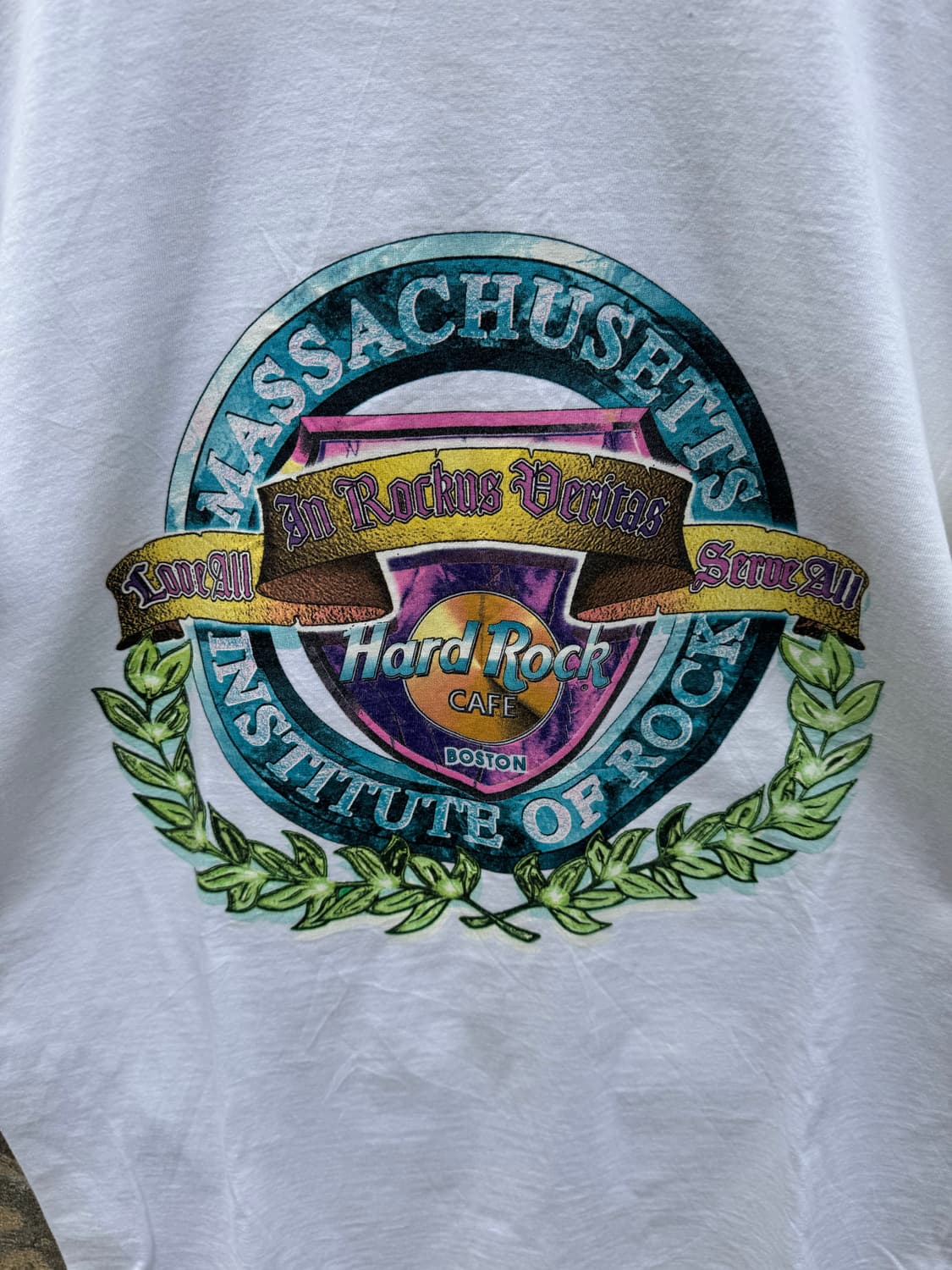 90s 하드락 카페 보스턴 빈티지 헤비 코튼 프린팅 반팔 티셔츠 상품이미지3