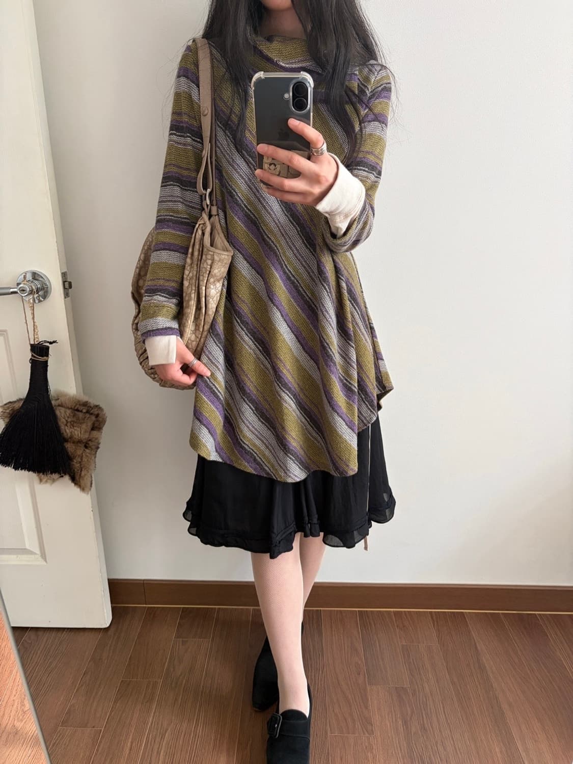 strirpe patterned top&dress 상품이미지5
