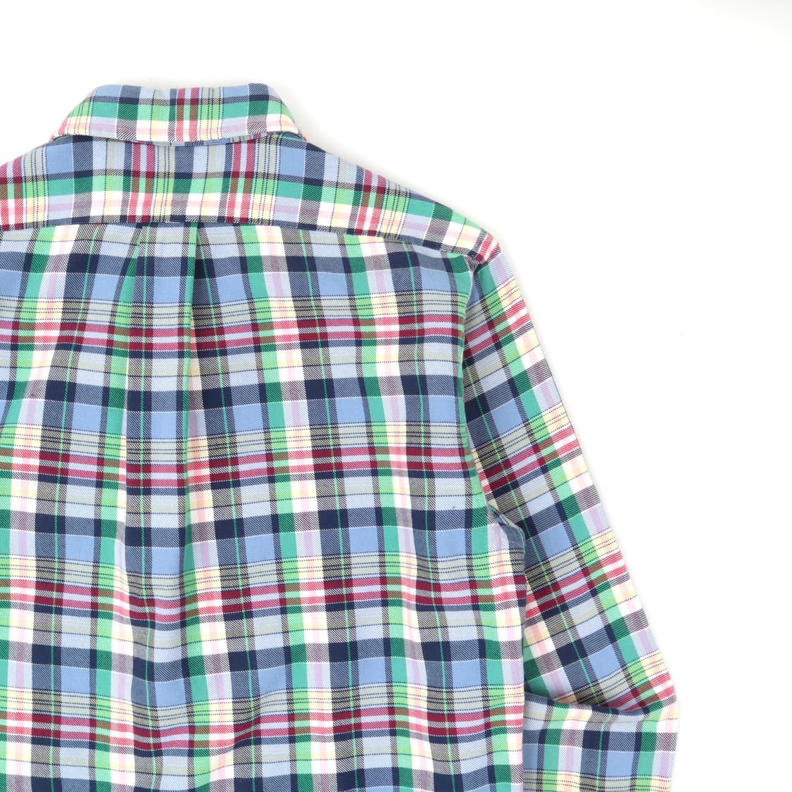 폴로 랄프로렌 블루 마드라스 체크 커스텀핏 셔츠 상품이미지6