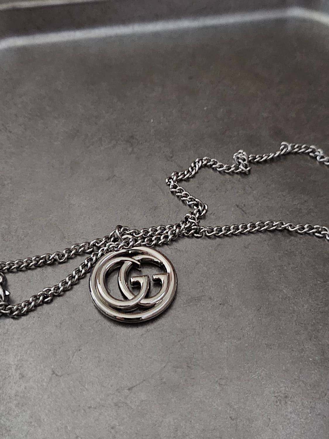 69구찌 빈티지 정품 목걸이 업사이클링 써지컬체인 상품이미지3