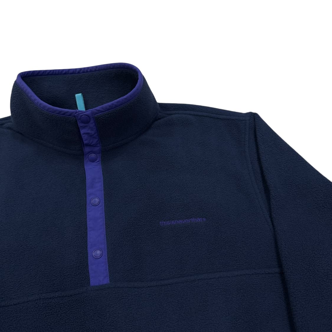 디스이즈네버댓 플리스 풀오버 신칠라 맨투맨 네이비 퍼플 L 상품이미지2