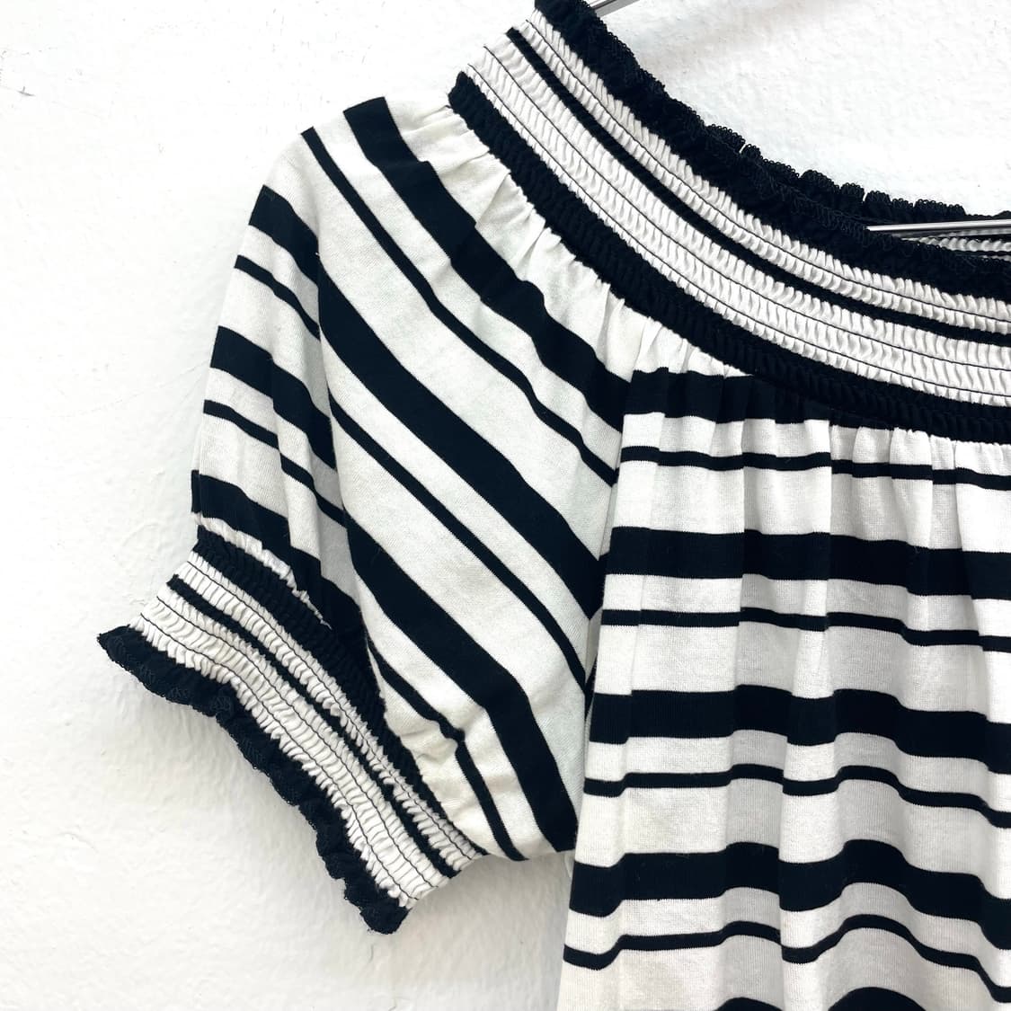 Striped smoked top 상품이미지3
