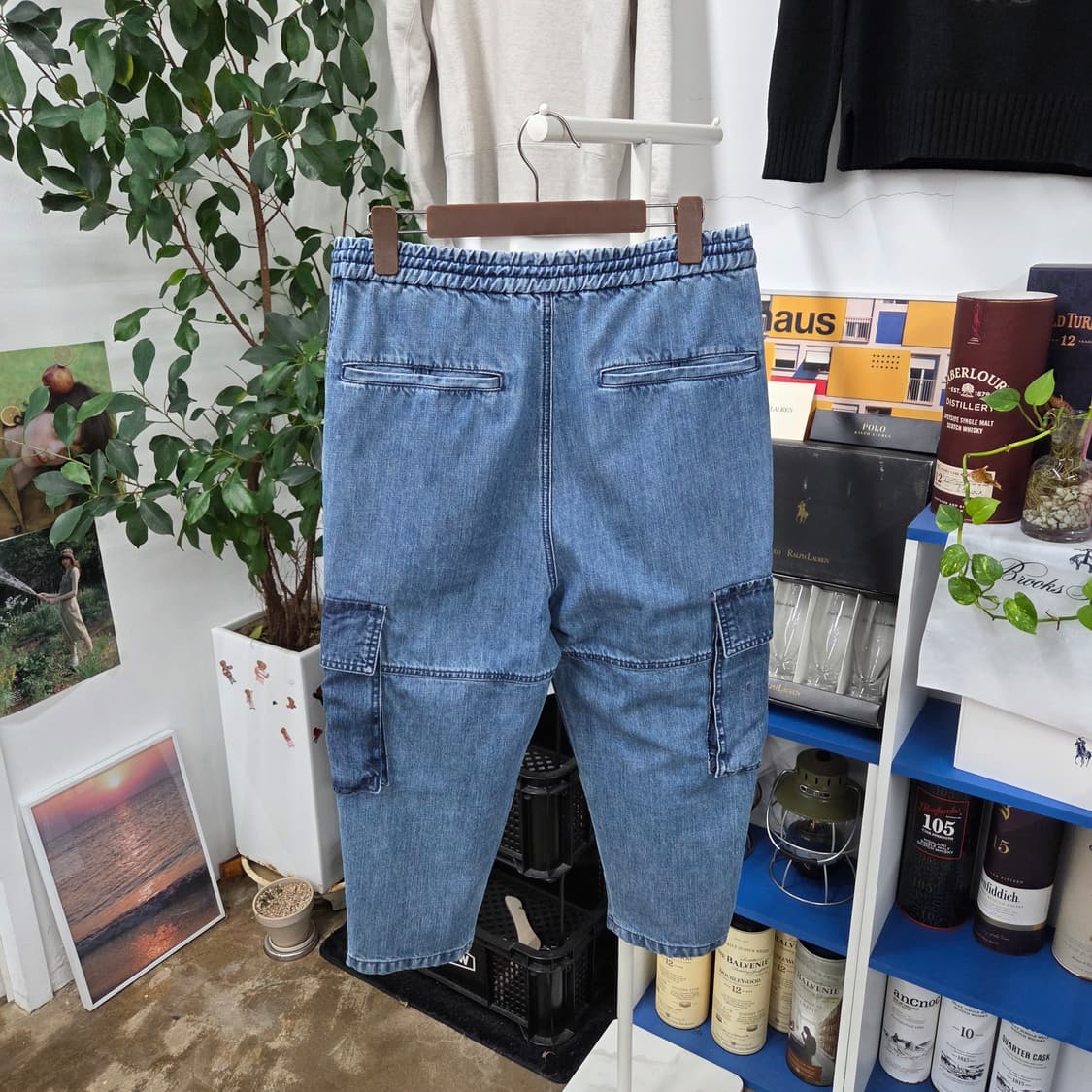 준지 데님 밴딩 카고팬츠 44 상품이미지3