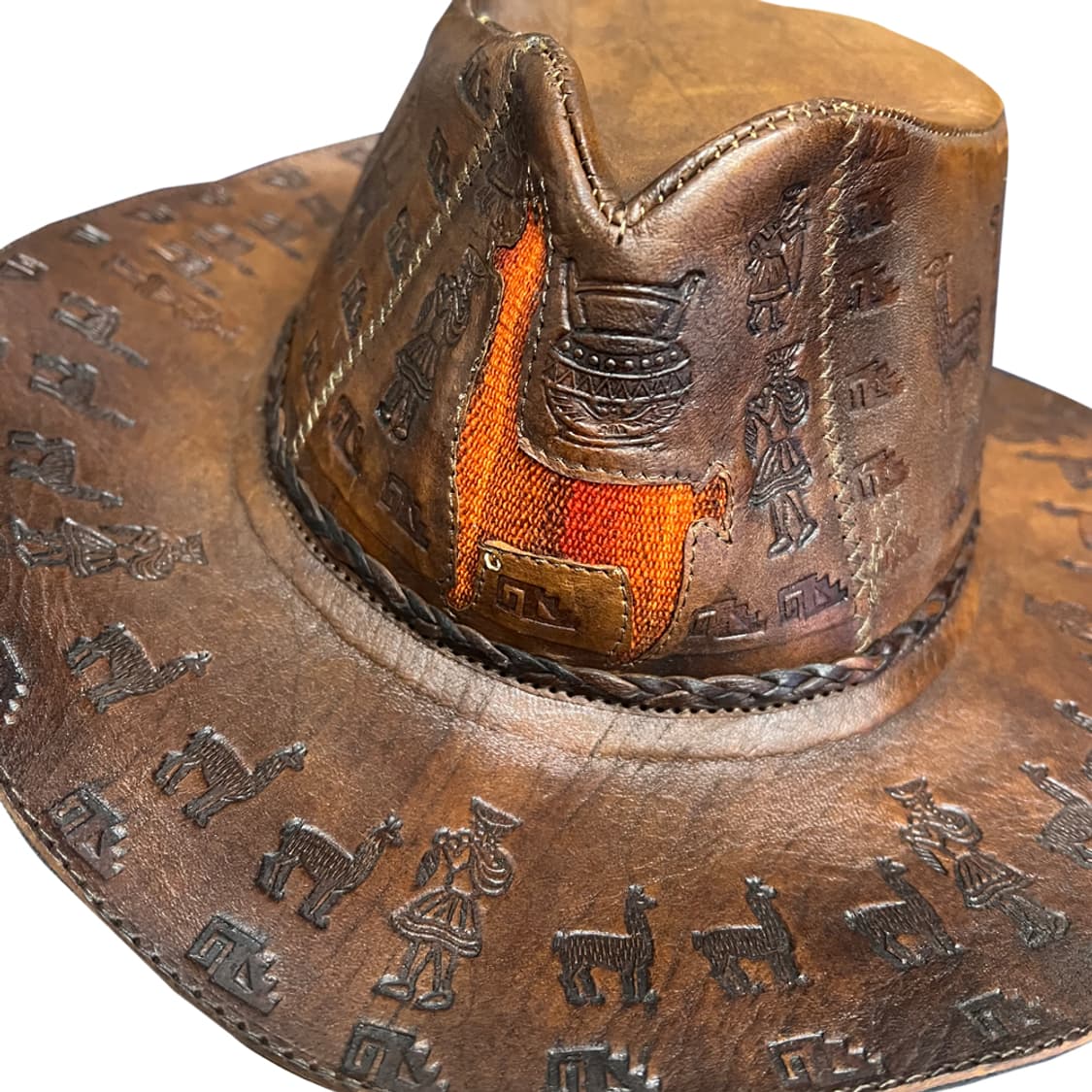 페루 레더 웨스턴 카우보이 모자 상품이미지4