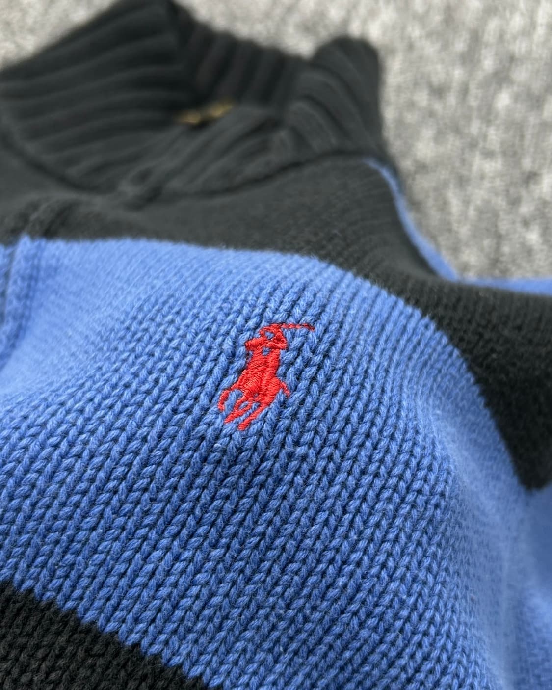 폴로 랄프로렌 스트라이프 하프집업 니트  상품이미지3