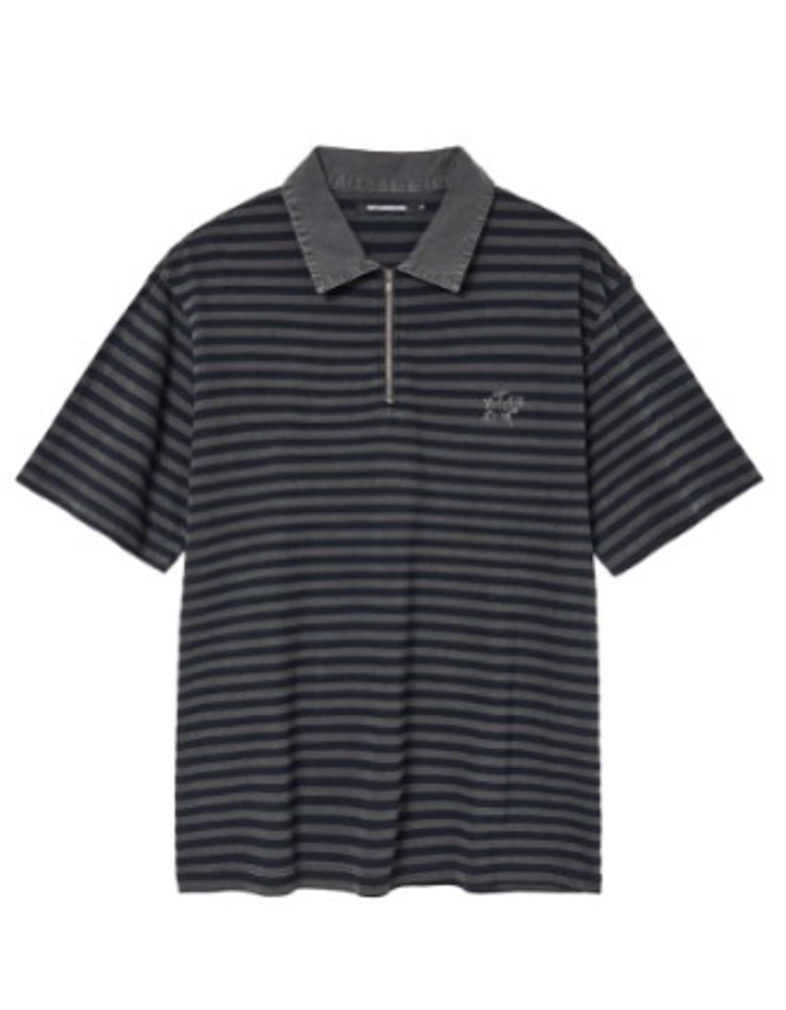 (3)해칭룸 VTG Stripe Polo Tee 1/2 Charcoal 상품이미지1
