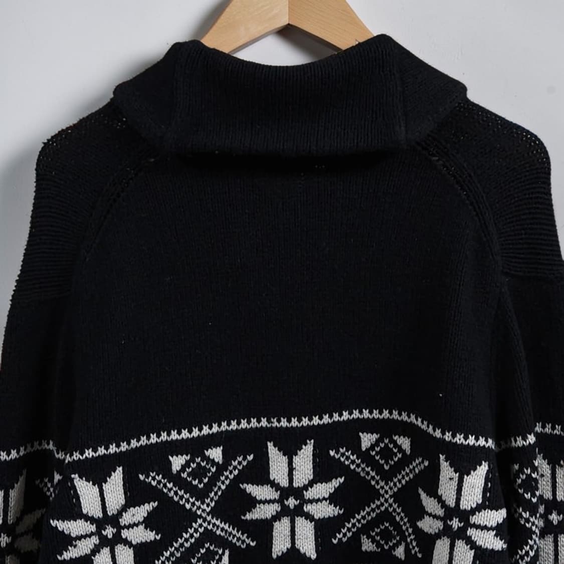 105 POLO 폴로 랄프로렌 노르딕 숄카라 니트 블랙 상품이미지3