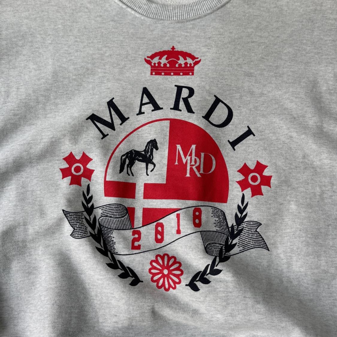  마르디메크르디 애쉬헤더 빅로고 맨투맨 F 상품이미지3