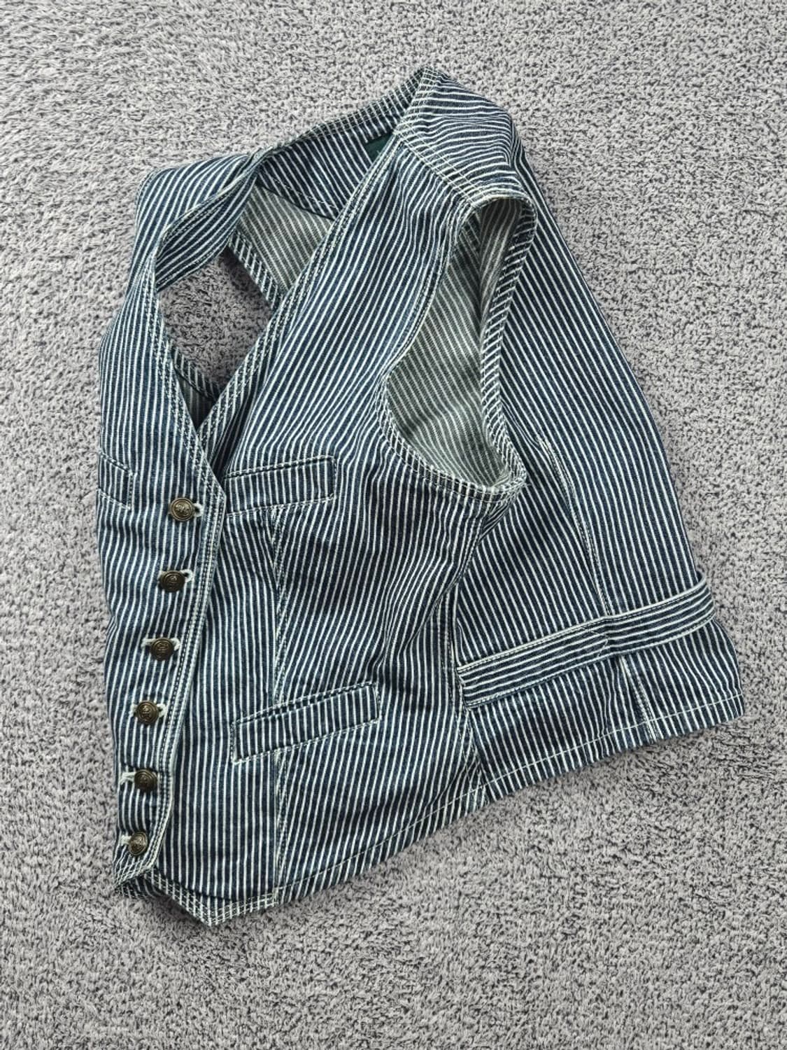 LRL 랄프 로렌 스트라이프 피스 업 코튼 베스트 ( M )/ 11097 상품이미지2