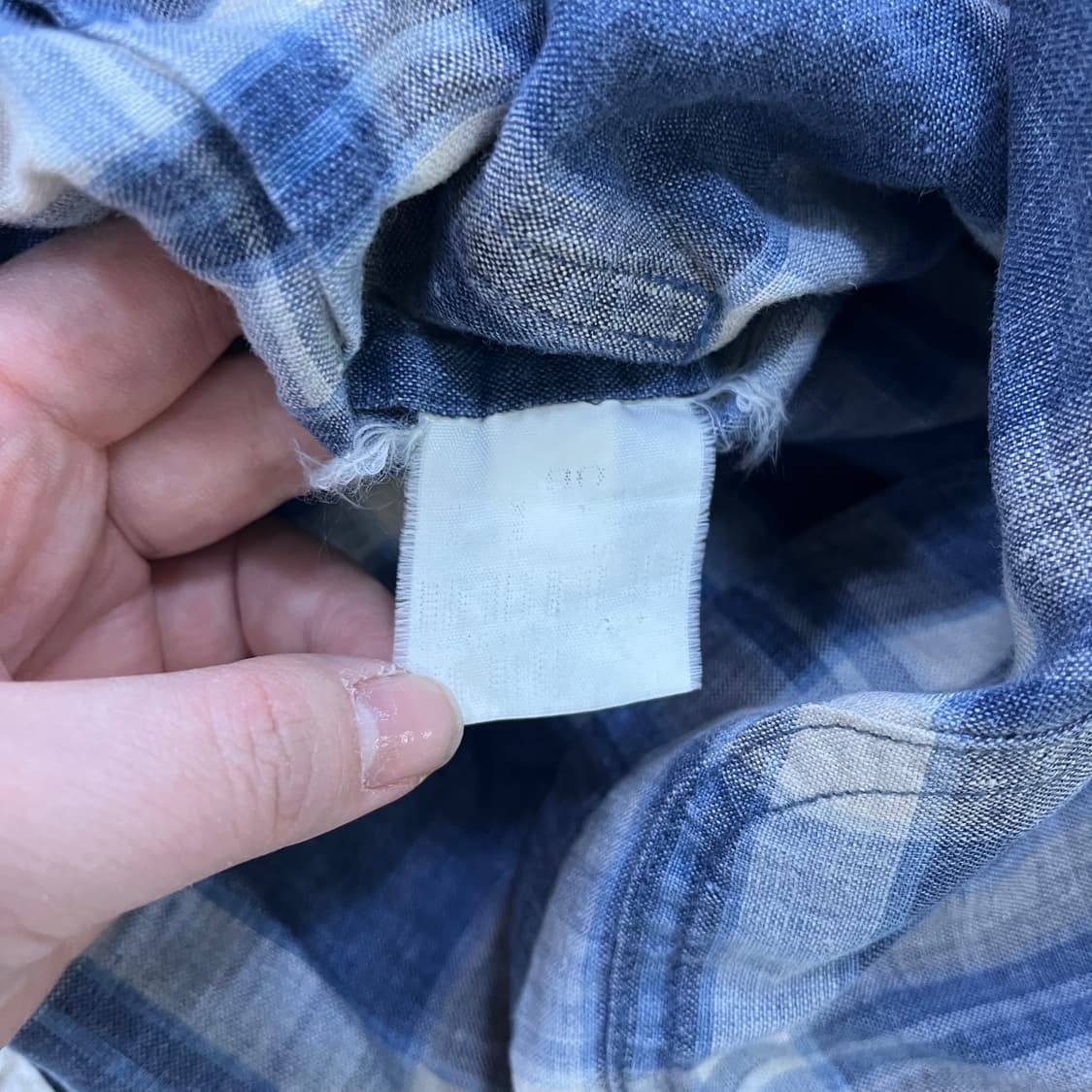 90 빈폴 린넨 체크 자켓 0331M 상품이미지3