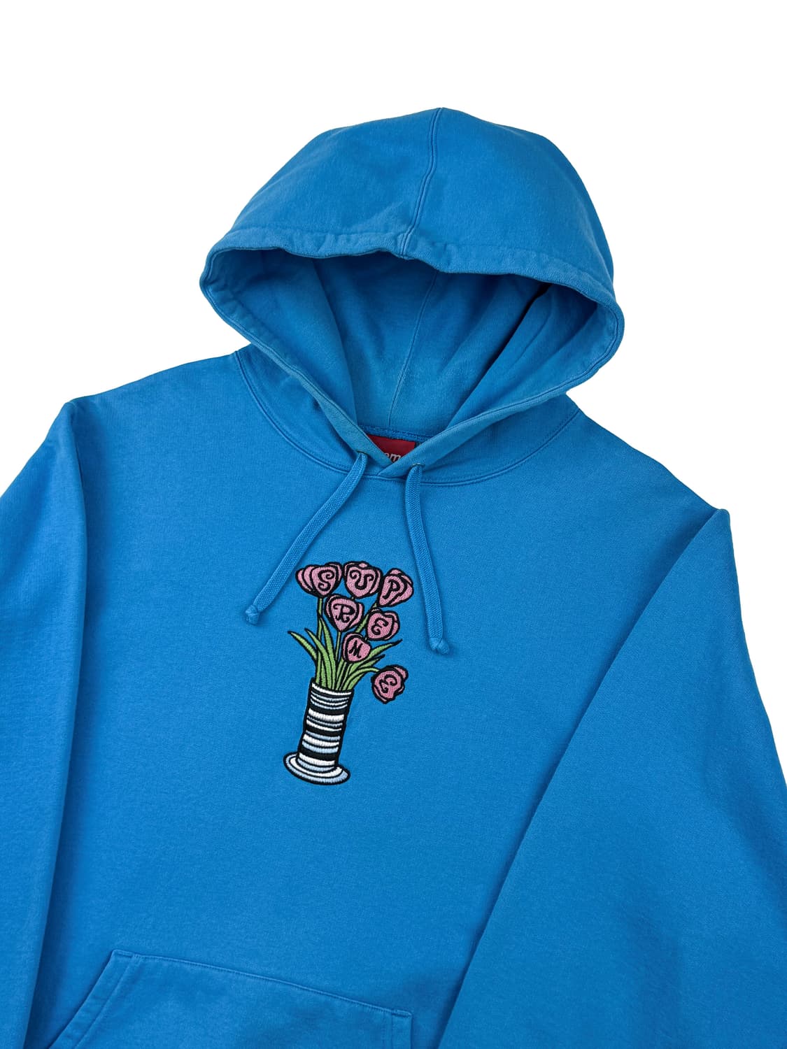 슈프림 플라워 후드 스웨트셔츠 브라이트 로얄 상품이미지2