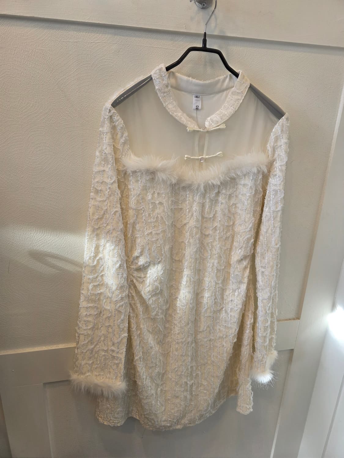 레이스트리밍 레빗퍼장식 파티원피스 상품이미지2