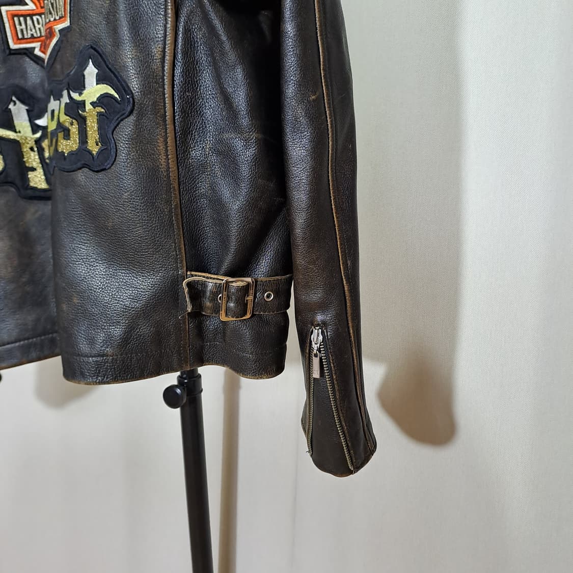 (택포) 할리패치 카우하이드 싱글자켓 M B476 상품이미지7