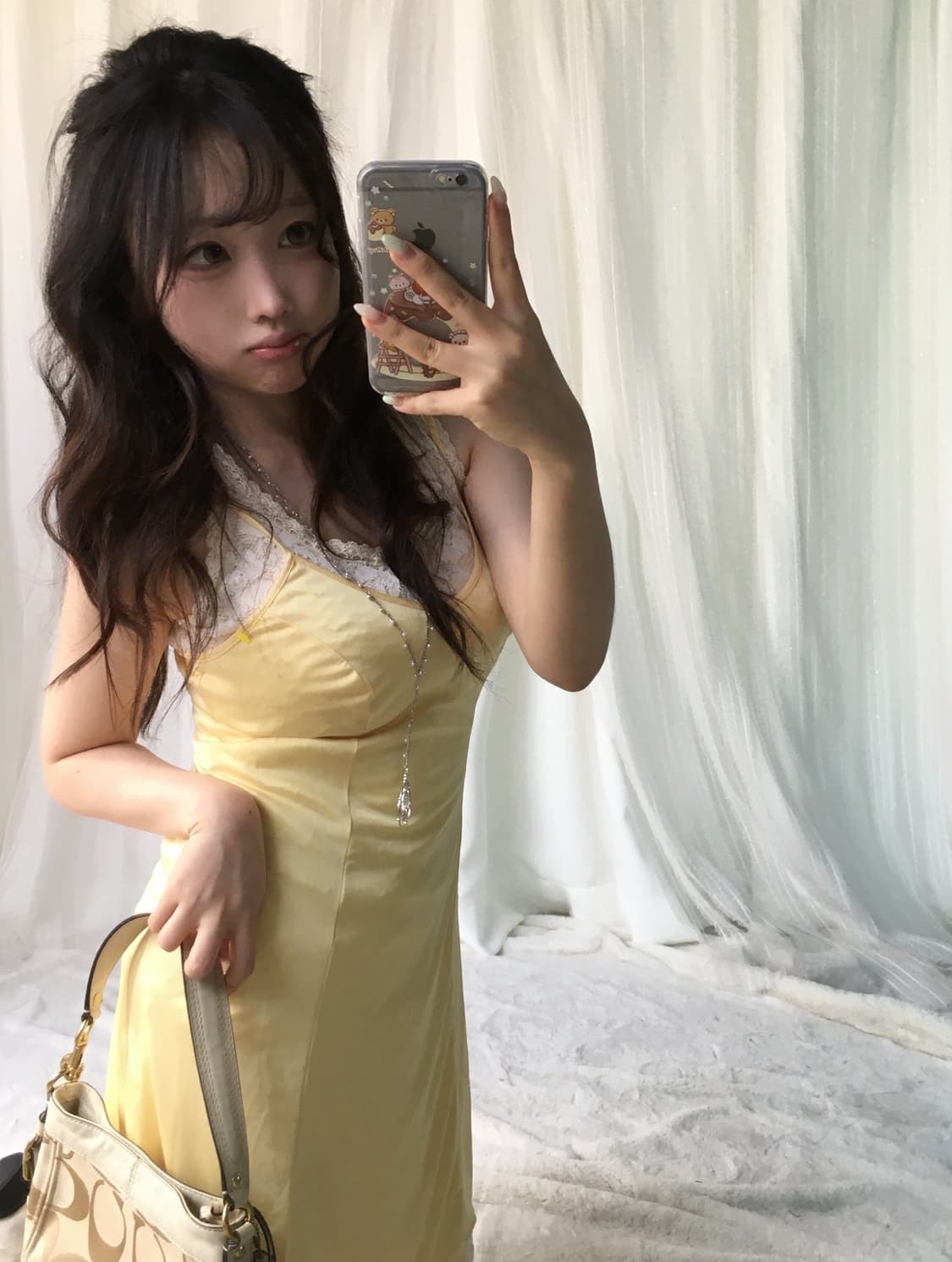 빈티지 햇살캐 봄 소녀 연두 노랑 플라워 코디세트 상품이미지3