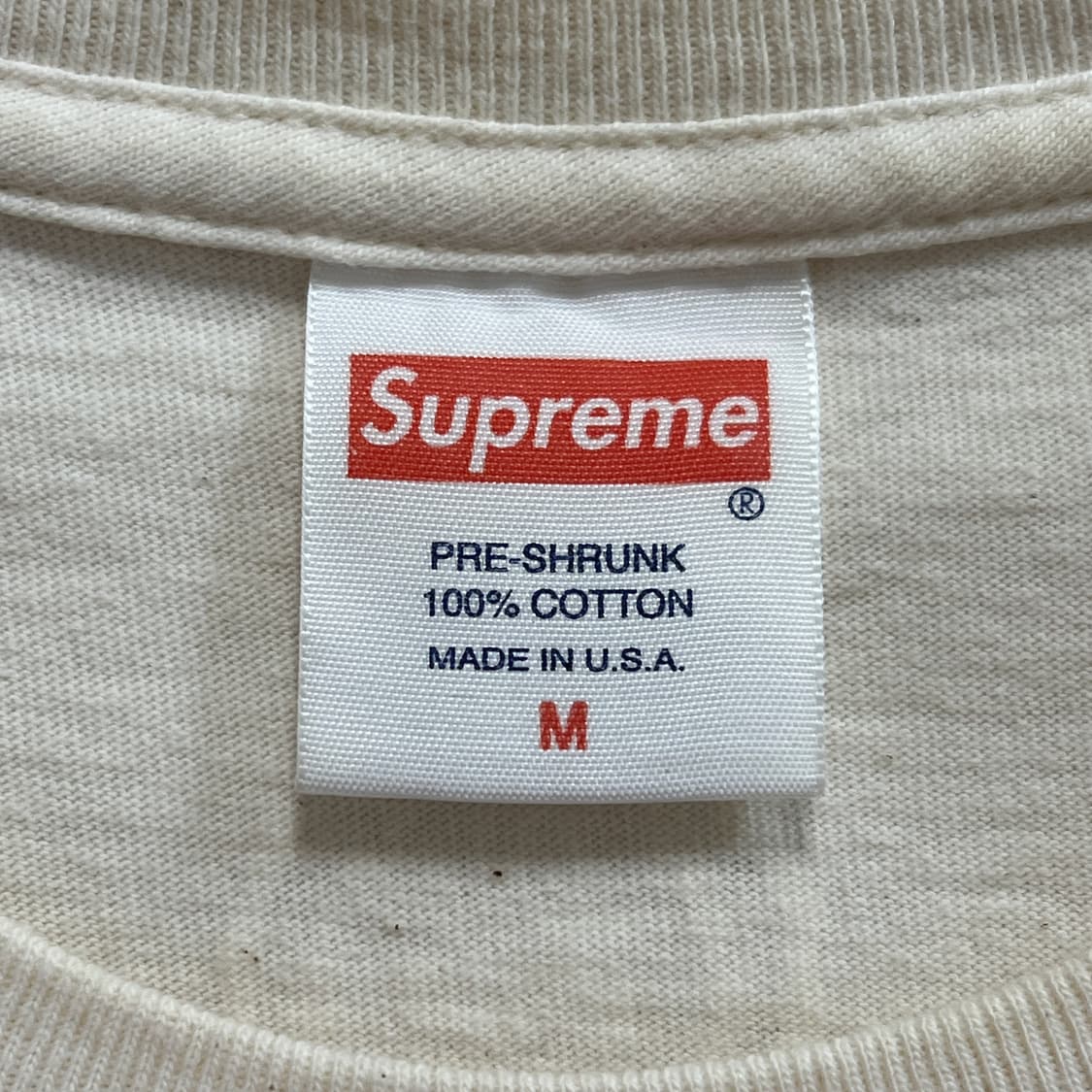 슈프림 14SS 20주년 박스로고 티셔츠 네츄럴 상품이미지6