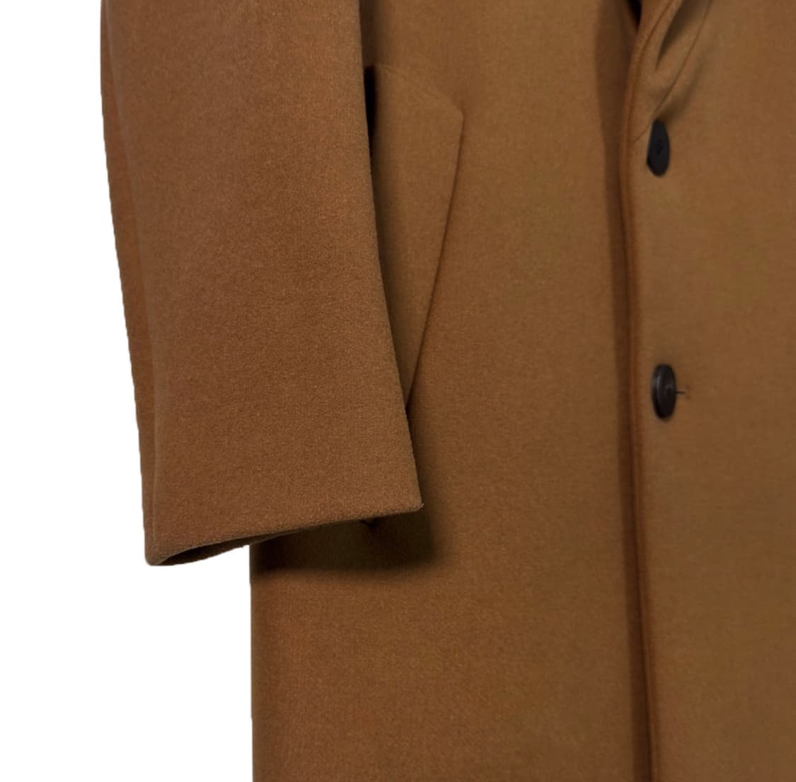 [46] 우영미 남성 싱글 울 캐시미어 롱 코트 카멜 상품이미지4