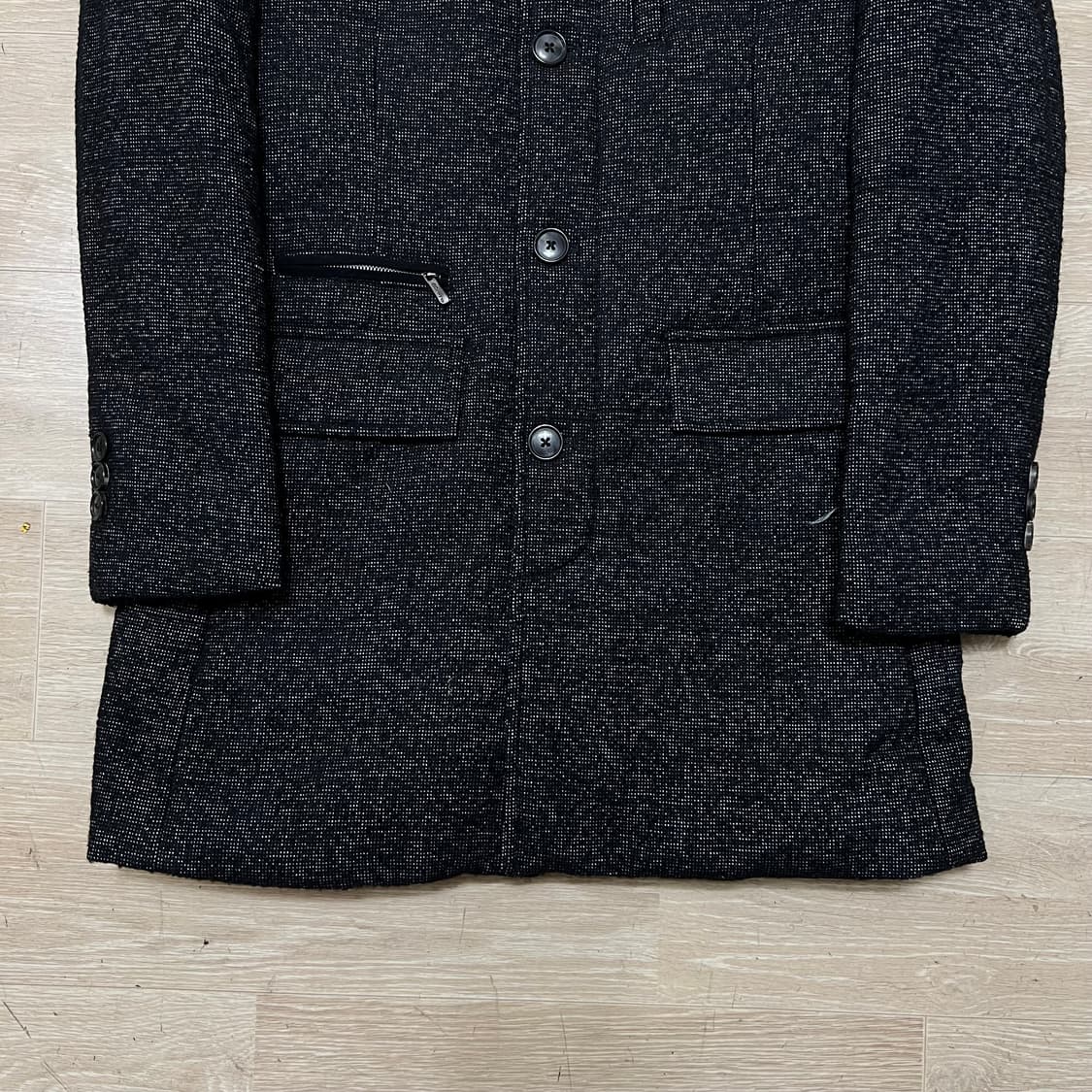 지이크 X 파렌하이트 헤링본 배색 코트패딩 [다크그레이] L/100 상품이미지3