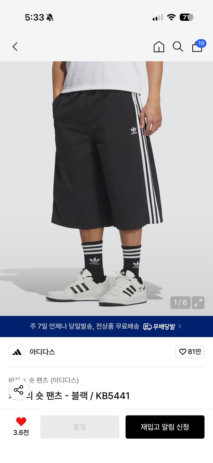 아디다스 카프리 숏 팬츠(2xl) 상품이미지1