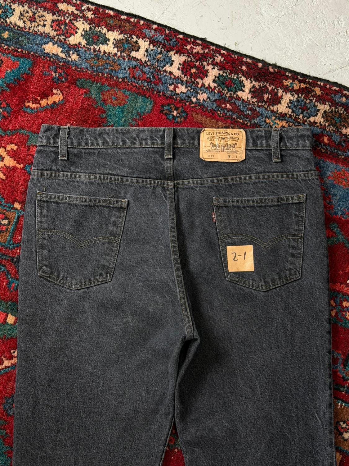 90's USA Made 빈티지 리바이스 517 블랙 부츠컷 상품이미지6